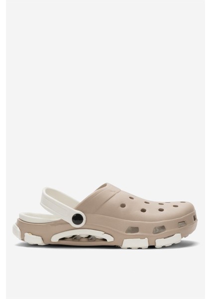 Unisex Çift Tabanlı Ortopedik Hemşire Doktor Aşçı Laboratuvar Deniz Havuz Terliği Sandalet Bej - Beyaz