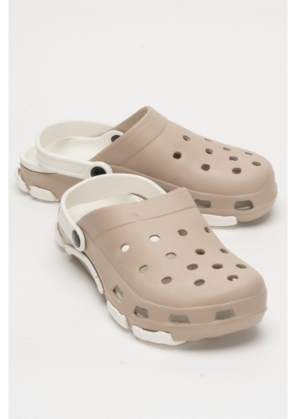 Unisex Çift Tabanlı Ortopedik Hemşire Doktor Aşçı Laboratuvar Deniz Havuz Terliği Sandalet Bej - Beyaz fiyatları