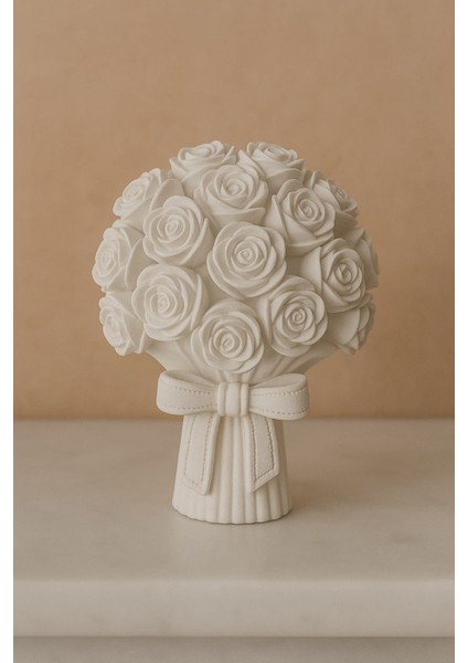 El Yapımı Dekoratif Gül Buketi Kokulu Taş 9 x 7 cm