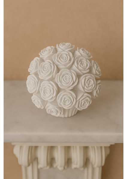 El Yapımı Dekoratif Gül Buketi Kokulu Taş 9 x 7 cm