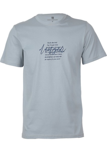 Erkek Linger Baskılı T-Shirt