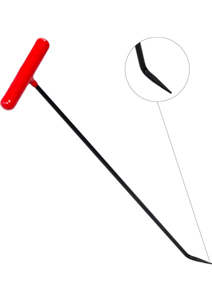 60 cm 8 mm Çap Tek Kıvrımlı Sivri Uçlu Boyasız Göçük Düzeltme Çubuğu - S4-04, Pdr Çubuk