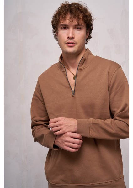 John Borners Erkek Üç Iplik Yarım Fermuarlı Sweatshirt fiyatları