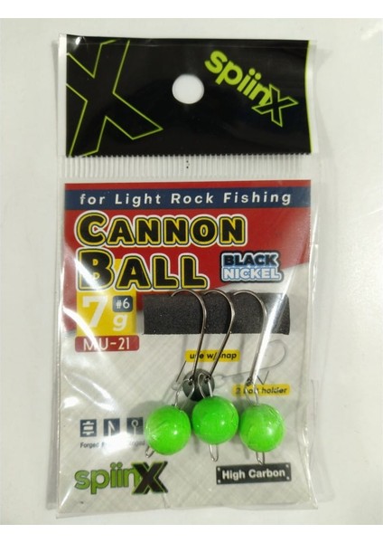 Spıınx Cannon Ball Jıghead Uv Yeşil 7 Gr - 3 Pcs