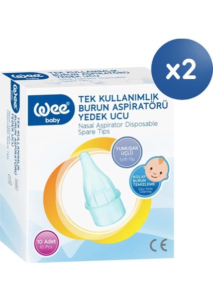 Burun Aspiratörü Yedek Uç Seti (10x2 20 Adet)