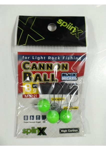 Spıınx Cannon Ball Jıghead Uv Yeşil 8 Gr - 3 Pcs