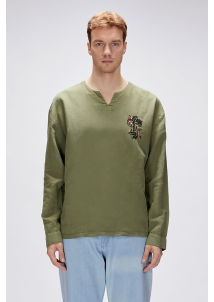 Loyd Haki Erkek Gömlek