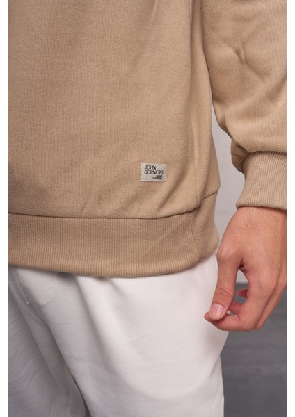 Erkek Bisiklet Yaka Süs Etiketli Selanik Sweatshirt - 5053 indirimleri