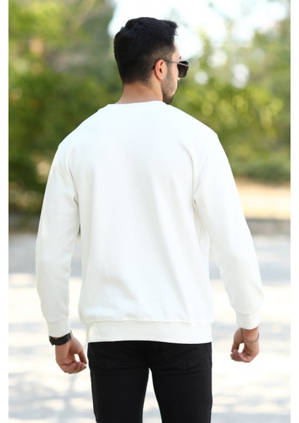Jb Erkek Ekru O Yaka Laking Pike Pamuklu Sweat - 5453 modelleri