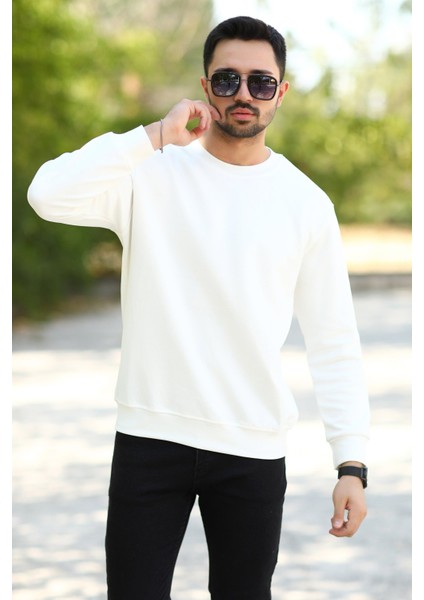 Jb Erkek Ekru O Yaka Laking Pike Pamuklu Sweat - 5453 fırsatları