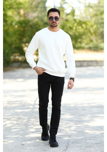 Jb Erkek Ekru O Yaka Laking Pike Pamuklu Sweat - 5453 indirimleri