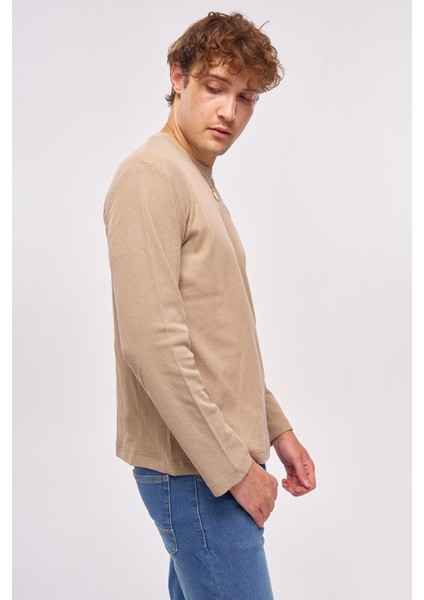 John Borners Erkek Bisiklet Yaka Iğne Çıkartmalı Sweatshirt modelleri
