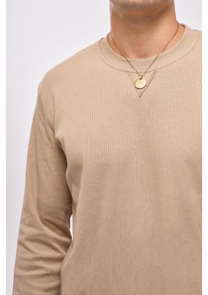 John Borners Erkek Bisiklet Yaka Iğne Çıkartmalı Sweatshirt indirimleri