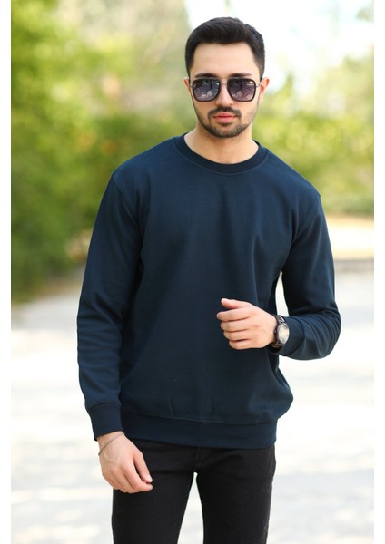 Jb Indigo Erkek O Yaka Laking Pike Pamuklu Sweat - 5453