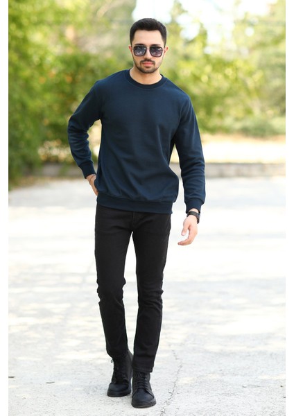 Jb Indigo Erkek O Yaka Laking Pike Pamuklu Sweat - 5453 indirimleri