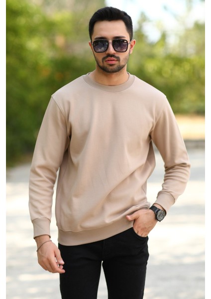 Jb Erkek Vizon O Yaka Laking Pike Pamuklu Sweat - 5453