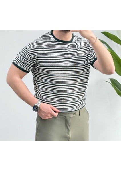 Erkek Örme Regular Rahat Kesim Nefes Alan Terletme Yapmaz Yeni Sezon T-Shirt