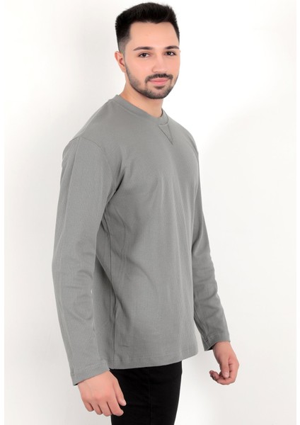 Erkek A.haki Iğne Çıkartmalı Interlok Regular Sweat fırsatları