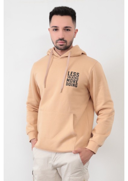 Kum Erkek Lets Talking Oversize Kanguru Cepli Kapüşonlu Sweatshirt fırsatları