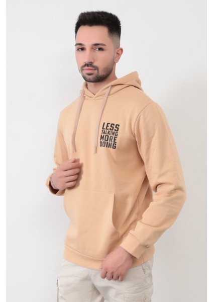 Kum Erkek Lets Talking Oversize Kanguru Cepli Kapüşonlu Sweatshirt indirimleri