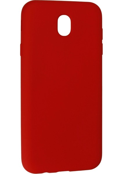 Samsung Galaxy J7 Pro / J730 Kılıf Nano Içi Kadife Silikon - Kırmızı Mrayd