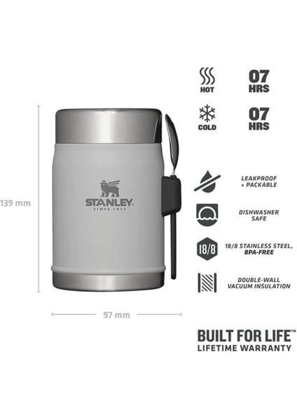 STAN 14OZ CLASSIC VAC FJ ASH EU-1 Yemek Termosu