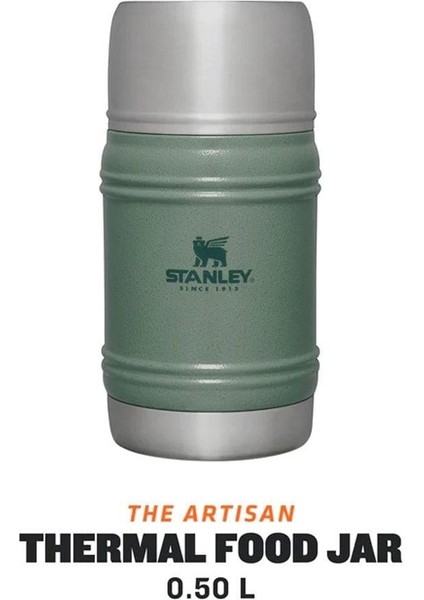 The Artisan Thermal Food Jar .50L / 17Oz Hammertone Green Yemek Termosu