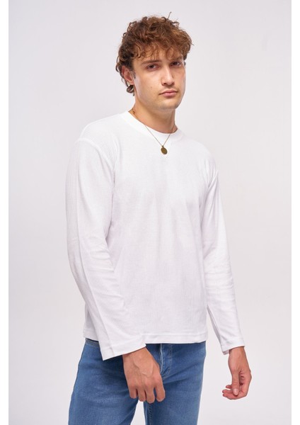 John Borners Erkek Bisiklet Yaka Iğne Çıkartmalı Sweatshirt fiyatları