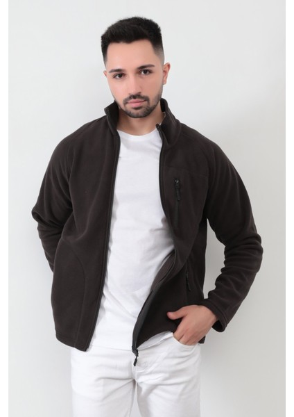 Erkek Cep Dikiş Detaylı Fermuarlı Mikro Polar