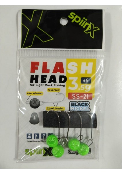 Spıınx Flash Head Jıghead Uv Yeşil 3,5 Gr - 4 Pcs
