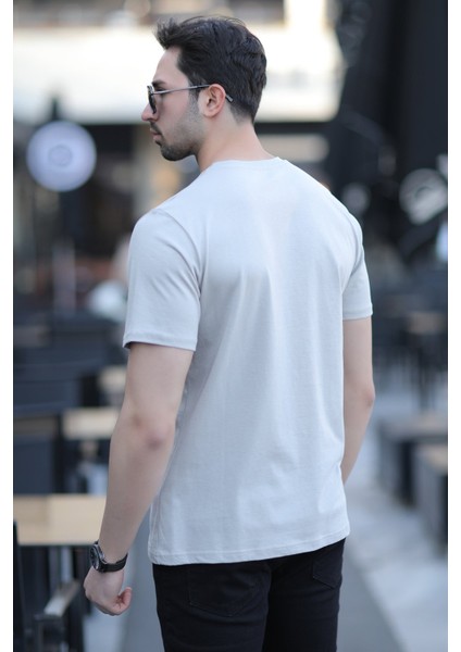 Erkek Bisiklet Yaka California Enjeksiyon Baskılı T-Shirt Taş - 2020-2
