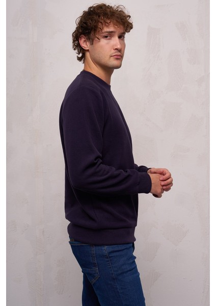 Erkek Bisiklet Yaka Süs Etiketli Selanik Sweatshirt - 5053 modelleri