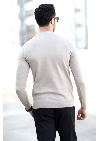 Erkek Pirinç Örgü Kazak Vizon Bisiklet Yaka Triko %100 Mikro Flament - 1005 fırsatları