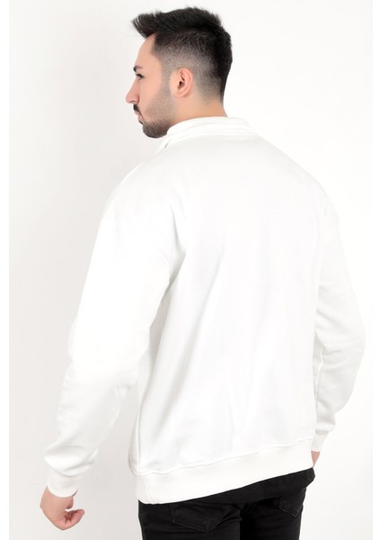 Erkek Yarım Fermuarlı Oversize Sweatshirt modelleri