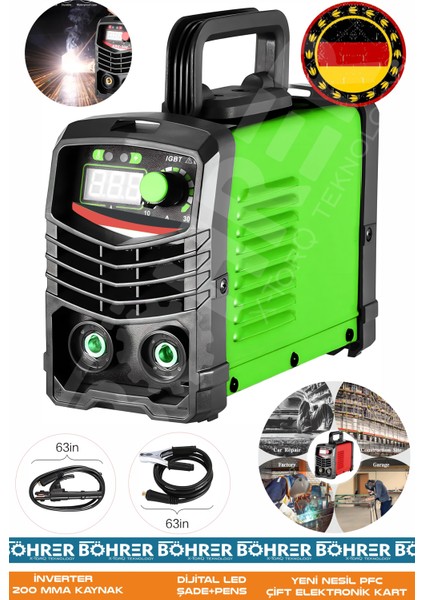 Profesyonel 200A Inverter K02 Mma Kaynak Makinesi | Yüksek Performanslı | Yeni Nesil Teknoloji