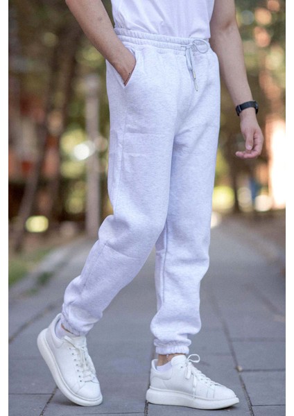 Erkek Eşofman Altı Karmelanj 3 Iplik Kışlık Cepli Beli Bağcıklı Lastikli Paça - 10008