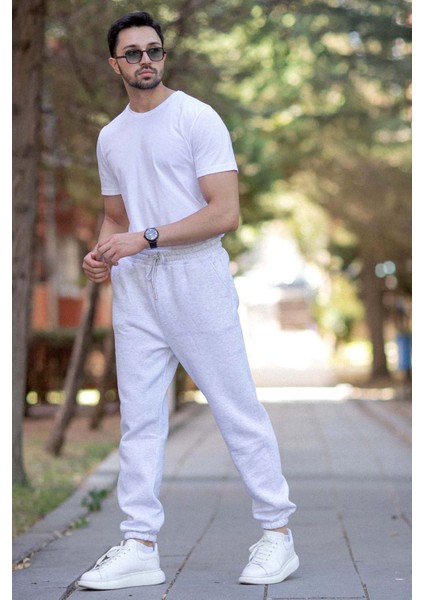 Erkek Eşofman Altı Karmelanj 3 Iplik Kışlık Cepli Beli Bağcıklı Lastikli Paça - 10008 indirimleri