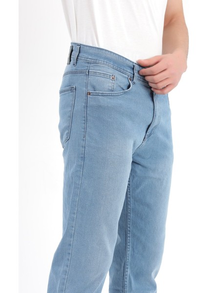Erkek Mavi Regular Fit Likralı Jean - 5129 modelleri