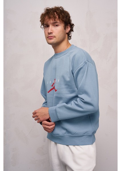 Erkek Üç Iplik Bisiklet Yaka Jordan Baskılı Sweatshirt fiyatları