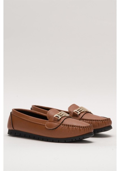 Kadın Hafif Taban Günlük Rahat Babet Taba