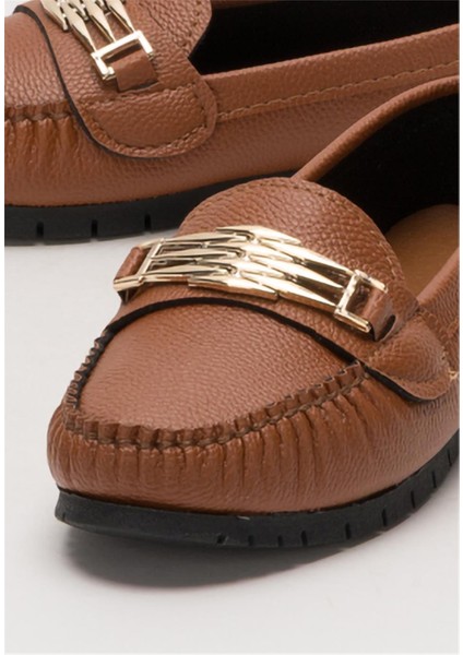 Kadın Hafif Taban Günlük Rahat Babet Taba