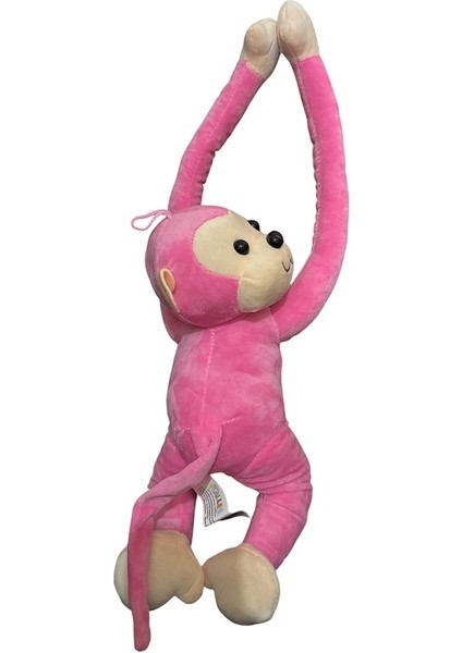 Sevimli Sesli Pembe Maymun Peluş Oyuncak 60CM