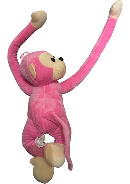 Sevimli Sesli Pembe Maymun Peluş Oyuncak 60CM fiyatları