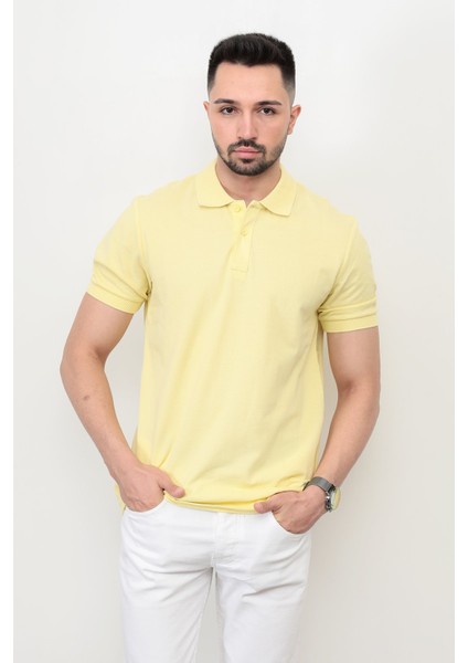 Erkek Polo Yaka Detaylı Kısa Kol Pike T-Shirt