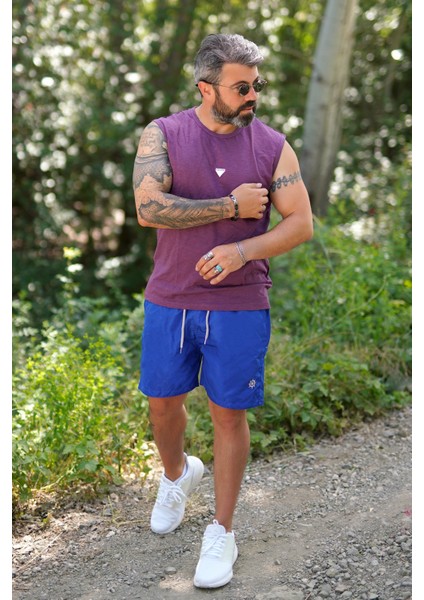 Saks Hızlı Kuruyan Erkek Mayo Deniz Şortu %100 Polyester - 4405