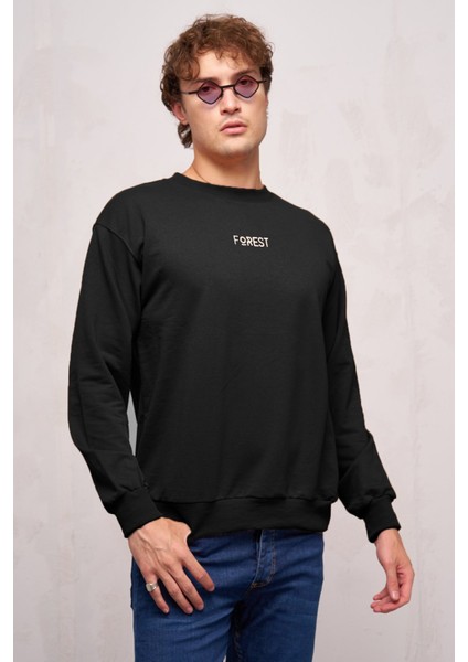 Jb Erkek O Yaka Forest Baskılı Sweatshirt