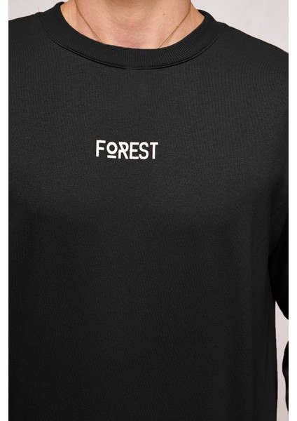 Jb Erkek O Yaka Forest Baskılı Sweatshirt