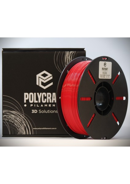 Polycraft Pla Filament Hq Filament 1.75 mm -1 kg -Kırmızı