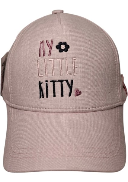 Spteks Kitti 4-8 Yaş Kız Çocuk Pudra Renk Desenli Yazlık Şapka modelleri