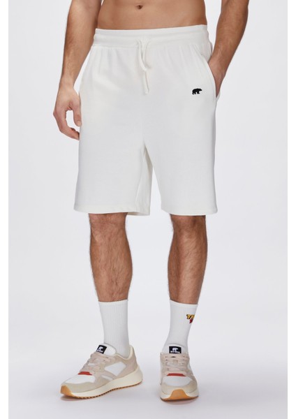Gian Sweatshorts Beyaz Erkek Şort